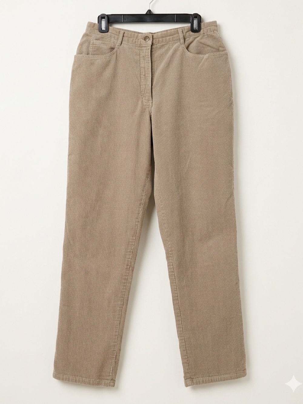Vintage Laura Ashley Country Corduroy Pants 100% Cotton High Rise Taupe Beige 10
